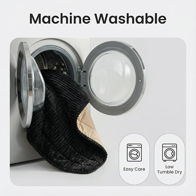 Non-Slip Sectional Couch Covers, Washable Pet Friendly Furniture Protector for Dogs Cats, Soft Thick Slipcover for L-Shaped Sofa (Sold by Piece, Not Set) (Black, 27.6"x82.5")