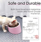 SuperDesign Mess Free 15° Slanted Bowl for Dogs and Cats, Tilted Angle Bulldog Bowl Dog Feeder, Non-Skid & Non-Spill, Easier to Reach Food L/2 Cup Pink