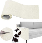 SREBAY Cat Scratch Couch Furniture Protector, Self-Adhesive Scratch Pad | 39.3x15.8In Thickened, DIY Climbing Cat Carpet Mat for Door Window Protector, Couch Guard from Claw with Pins&Tape, OffWhite