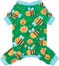 KYEESE Dog Pajamas Comfy Dogs Clothes Little Bee Pets Pjs Stretchy Pets Pjs Soft Pet Onesie Costume Dog Pajamas Small Sized Dogs Velvet Pet Jammies Coat, Large