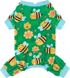 KYEESE Dog Pajamas Comfy Dogs Clothes Little Bee Pets Pjs Stretchy Pets Pjs Soft Pet Onesie Costume Dog Pajamas Small Sized Dogs Velvet Pet Jammies Coat, Large