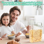 TBMax Rice Container Cereal Storage Container 2 Pack 3.2-Quart, Kitchen Pantry Dry Food Storage Holder with Easy-Pouring Spout & Handy Cup, Small Pet Dog Cat Food Dispenser for Daily Feeding