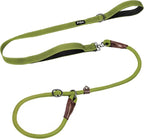 Fida 2-in-1 Slip Lead Dog Leash with 2 Handles, 6FT Training Leash, Green | No Collar Needed, Tangle Free, Soft Padded Handles, Traffic Control,Reflective Heavy Duty No Pull Leash for Medium-Large Dogs