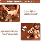 Wakytu Dog Lift Harness Dog Carrier VES Harness Adjustable Leash with Small Puppy Treat Bag,Fits Most Cars,L | stylish puppy sling carrier with handle & pocket,adjustable leash,walking & travel