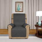 PureFit Reversible Recliner Chair Covers Couch Covers for Dogs, 19 in | Dark Gray/Beige, Water Resistant Couch Protector, Washable Pet Couch Cover with Non Slip and Elastic Straps For Kids