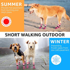 SCENEREAL Dog Socks to Prevent Licking Paws for Hot/Cold Pavement Anti Slip, Dog Shoes for Hardwood Floors, Dog Boots & Paw Protectors with Grippers for Small Medium Large Senior Dogs