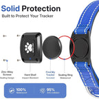 GPS Dog Collar Tracker 2-in-1,Reflective Waterproof Pet Collar,iOS-Only,No Monthly Fees,Unlimited Range,Dog Tracking Collar Pet Tracker,for Small Medium Large Dogs(M (14.5"-19.5"), Blue)