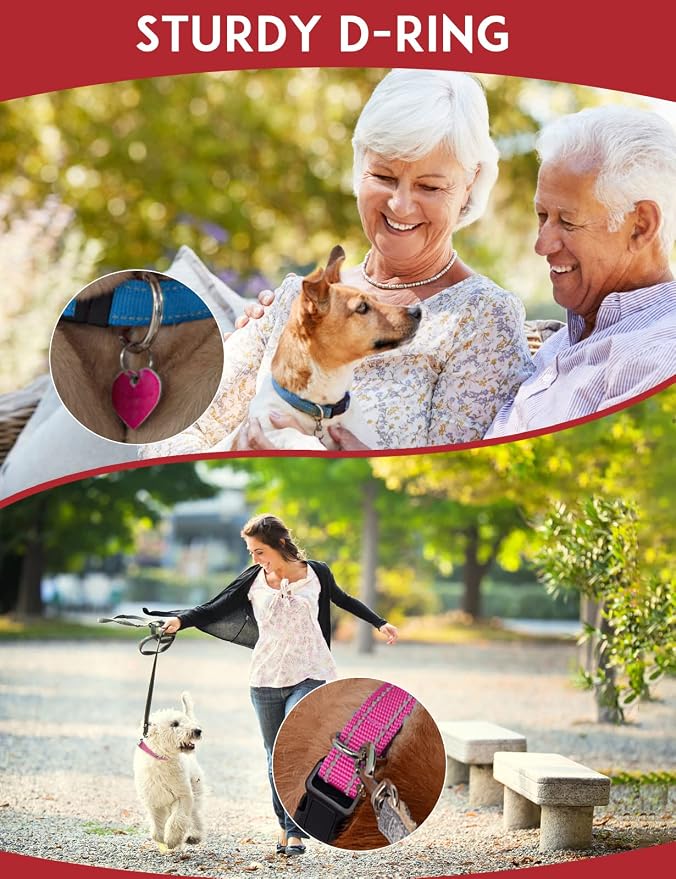 Dog Shock Collar Replacement Strap 2-Pack, Reflective & Adjustable 3/4" Dog Collar for Training - Compatible with Jugbow, PetSafe, Bousnic, Garmin Replacement Collar Strap - 2 Pack