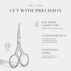 Tweezerman Pet Grooming Scissors-Rounded Tip Trimming Scissor for Dogs/Cats