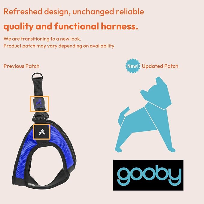 Gooby Escape Free Easy Fit Harness - Orange, Small - No Pull Step-in Patented Dog Harness with Quick Release Buckle for Small to Medium Dogs
