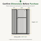 Floisdace 63" Extra Tall Pet Gate for Cat/Dog, Adjustable 29.9-45.3" Wide Auto Close Tall Cat Gate, No Drilling Pressure Mount Kit, Dog Gate for Doorways, Hallways, Kitchen, Black