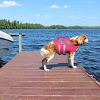 Kuoser Reflective Dog Life Jacket, Dog Life Vest for Swimming Boating | Adjustable Pet Lifejackets, High Flotation Doggie Swimsuit with Rescue Handle for Small Medium Large Dogs