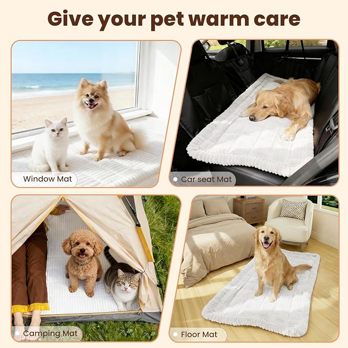Couch Cover for Dogs Washable, Non-Slip Pet Couch Covers for Sofa, Fuzzy Dog Couch Cover Blanket, Thick, Soft, Plush Couch Cushion Covers for Sofa Protector (White, 27.6" x 59"/70 x 150cm)