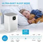 2 Pack Air Purifiers for Home Bedroom up to 2190ft², Honeyuan H13 HEPA Air purifier for pets with 360°Air Intake, 3 Fan Speeds, White