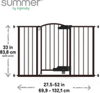 Ingenuity Easy Open Baby Gate & Dog Gate, Hands-Free Open Patent-Pending Foot Pedal, 27.5"-52" Wide, 28" Tall, Hardware or Pressure Mounted, Install in Doorway, Bottom of Stairs, or Wall - Espresso