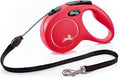 FLEXI® Classic Cord Retractable Dog Leash, Medium, 16 ft - Red | German engineered, original flexi leash, durable quality for dogs up to 44 lbs, tangle-free, walking, reliable brake system