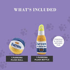Haute Diggity Kitty Purrrona Beer Bottle + Ball Set, Soft Plush Cat Toys | 2 Pack Catnip Toys with Interactive Crackle Sound, Safe & Durable Cat Nip Kicker Toy for Outdoor & Indoor Cats & Kitten