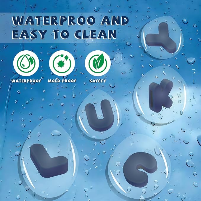 Wisedog Dog Charms for Collar, Navy, 19MM | 30 Pcs, Silicone Letter Charms, Waterproof Alphabet Pet ID, For Dog Cat Collars, DIY Personalized Name Pendant