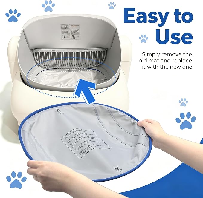 NewKe 2PCS Removable Waterproof Pad for PARUUNTYS Self Cleaning Litter Box | Liner Replacement for KITPLUS Automatic Litter Box, Three Proof Pad Base Mat, Waterproof, Dustproof, Stain Resistant