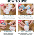 Disposable Dog Booties with 4 Rolls Bandages, Dog Paw Protectors for Hot Pavement, Dog Boots to Prevent Licking Paws & Recovery, Gentle Paw Covers 32 Pcs (Size L: Paw Width 2.57-3.15")