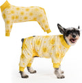 Spark Paws Dog Pajama, Dog Recovery Suit Male, Onesie, Ultra-Soft and 4-Way Stretch, for Small Medium and Large Breeds - Sunshine - S