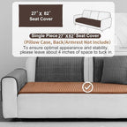 Velvet Washable Dog Couch Cover, Non-Slip Waterproof Pet Sofa Protector for 3-Cushion Sectional, L-Shaped Sofa & Loveseat, Machine Washable(1PC/27.6"x82.7",Brown)