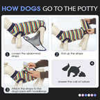 FUAMEY Dog Surgery Recovery Suit, Surgical Suit for Dogs Onesie for Surgery | Cone Alternative after Surgery, Abdominal Wound Protector, Onesie for Dogs after Surgery Spay Neuter, Dark Blue Stripes XL
