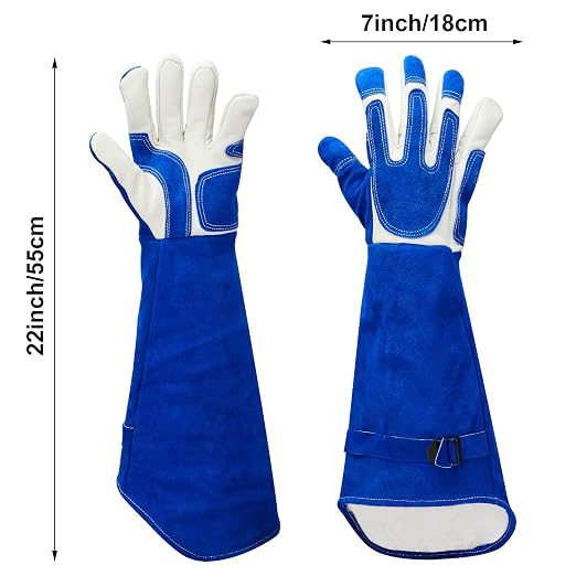 AOWPFVV Animal Handling Gloves Bite Proof for Dogs,Cats, 23.6in Large | Falconry,Birds,Snake,Reptile,Vets, Groomers & Animal Control