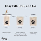 (re)zip Roll Top Pet Food Storage Bag (14-Cup) | BPA-Free, Food Grade, Pet Safe, Travel-Friendly | Keeps Kibble Fresh for Camping, Dog Boarding, Weekend Getaways | Machine Washable | Cobalt Blue