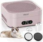 Air Purifiers for Home, 2 Filter, Plug-in, Quiet H13 True HEPA Purifier Car | Portable, Travel/RV/Desk/Bedroom/Office, 600 Ft², Captures Smoke/Odor/Pet Dander, Timer, USB Powered - Pink