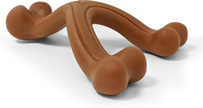 Nylabone Power Chew Easy-Hold Wishbone Dog Chew Toy, Small | Bison flavor, durable dog toys for aggressive chewers, discourages destructive chewing, for small breeds up to 25 lbs