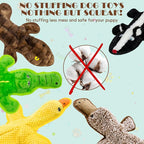 No Stuffing Dog Squeak Toys, 5 Pack Chew Toys for Small to Large Puppies | Durable Plush Puppy Teething Toys, Interactive to Keep Pets Busy, Toss Fetch Tug Play, Best Birthday Gift