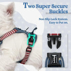rabbitgoo Dog Harness, No Pull for Small Dogs with 2 Leash Clips, Pet Vest | No Choke with Handle, Adjustable Soft Padded, Reflective, Easy Control for Walking, Blue Star, X-Small