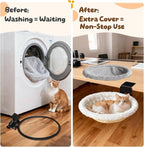 Cat Bed for Desk |2 Machine-Washable Covers |Foldable Cat Bed Desk Mount | Supports 50lbs|Space-Saving Foldable Cat Bed Desk|Reinforced support for jumping and sudden movements