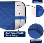 PureFit Reversible Quilted Couch Covers for Dogs Loveseat Sofa Cover 46.5” | Classic Blue/Ivory, Water Resistant Couch Protector, Washable Pet Couch Cover with Non Slip and Elastic Straps For Kids