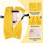 SlowTon Dog Raincoat Waterproof - Dog Rain Jacket with Harness and Hood Lightweight, Reflective Dogs Rain Coat for Large Medium Small Dogs Girl Boy Puppy Poncho Pet Clothes (Yellow, M)