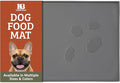 Leash Boss Waterproof Silicone Pet Feeding Mat - Raised-Edge Spill Containment Dog Placemat - Non-Slip Dishwasher-Safe Pet Food Mat for Bowls - 20 x 13 in, Gray