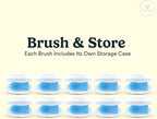 Jasper Dog Toothbrush, 360° Finger Toothbrush for Dogs & Cats, Blue 10-Pack | 12x More Bristles, Teeth Cleaning Kit for Small & Large Pets, Toothpaste Not Included, Fights Bad Breath, Extra Soft Silicone