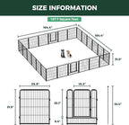 FXW Rollick Dog Playpen, Indoor, Yard & RV Camping, 32" H, 24 Panels | Easy setup, Heavy-duty, DIY layouts, for Small & Medium Dogs, Patented