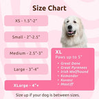PawZ Rubber Dog Boots for Large Paws - All-Weather Waterproof Dog Shoes, Anti-Slip Traction for Rain, Snow, Mud & Hot Pavement - Pull-On Dog Booties, Pink - X-Large (4" +) - Pack of 24