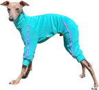 D Doggy Star Italian Greyhound Clothes Stretchy Towel Sports Onesie Outfit Whippet for Dog Coat (S,TWL Turquoise)