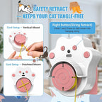 Interactive Cat Toys for Indoor Cats, Automatic Flying Bird & Mouse | Chase Exercise Enrichment Stimulation, USB Large-capacity Rechargeable Electric Door Hanging Toy for Bored Kitten & Adult Cat