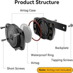 IPX8 Waterproof for Airtag Dog Collar Holder [Metal Back Plate] Ultra-Durable Dog & Cat Collars Mount for AirTag 1st & 2nd Generation, Suitable for All Widths of Collars (4 Pack)