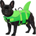 ASENKU Dog Life Jacket - Pet Safety Vest for Swimming & Boating, Shark Life Jacket with Floatation, Dog Lifesavers Swimsuits for Small Medium Large Dogs (Neongreen, XS)