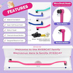 Flamingo Dual Sided Cat Toothbrush - Micro Head ToothBrush to fit into Cat's Mouth - Cat Dental Supplies | Cat toothbrush made from cornstarch plastic with micro head, soft bristles, and molar pick for cats and kittens