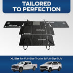 Ruff Liners XL Back Seat Extender for Dogs, Black – As Seen on Shark Tank – Flat Bridge Platform for Full-Size Trucks, Stable Base, 400lb Support, Waterproof – Rigid Back Seat Cover for Dogs
