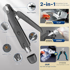 Pet Nail Clipper with Light, Type-c Dog Claw Trimmer & Grinder | Rechargeable Cordless Dog&Cat Cutter, Safety Lock & Catcher, Stainless Blades Grooming for Small Medium Large Pets, Black