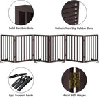 Freestanding Pet Gate 55-110" Extre Wide, Foldable Dog Gate for the Doorways House, Pet Gates for Dogs, Doogie Puppy Fence Gate