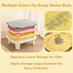SpaceTime Cat Litter Mat Litter Trapping Mat,20.08"x15.94"x5.91"Large Dual-Layer Cat Litter Box Mat for Kitty,Floor Protection,Waterproof Urineproof(Yellow)