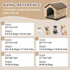 Jiupety Dog House Indoor, XL Size Indoor Dog House for Medium and Large Dog, Warm Cave Sleeping Nest Bed for Cats and Dogs, Brown